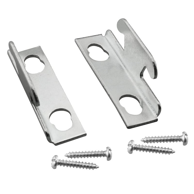 AXLIZER 2 Sets Curtain Rod Side Bracket Curtain Rod Ceiling Side Mounting Bracket with Screws Curtain Hook Accessories, Silver - Image 3